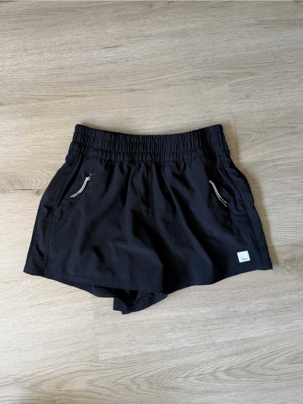 Black Vuori dash shorts